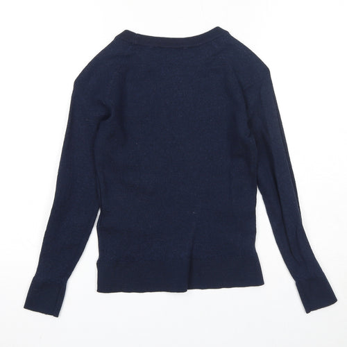 Selected Femme Womens Blue Round Neck Acrylic Pullover Jumper Size XS