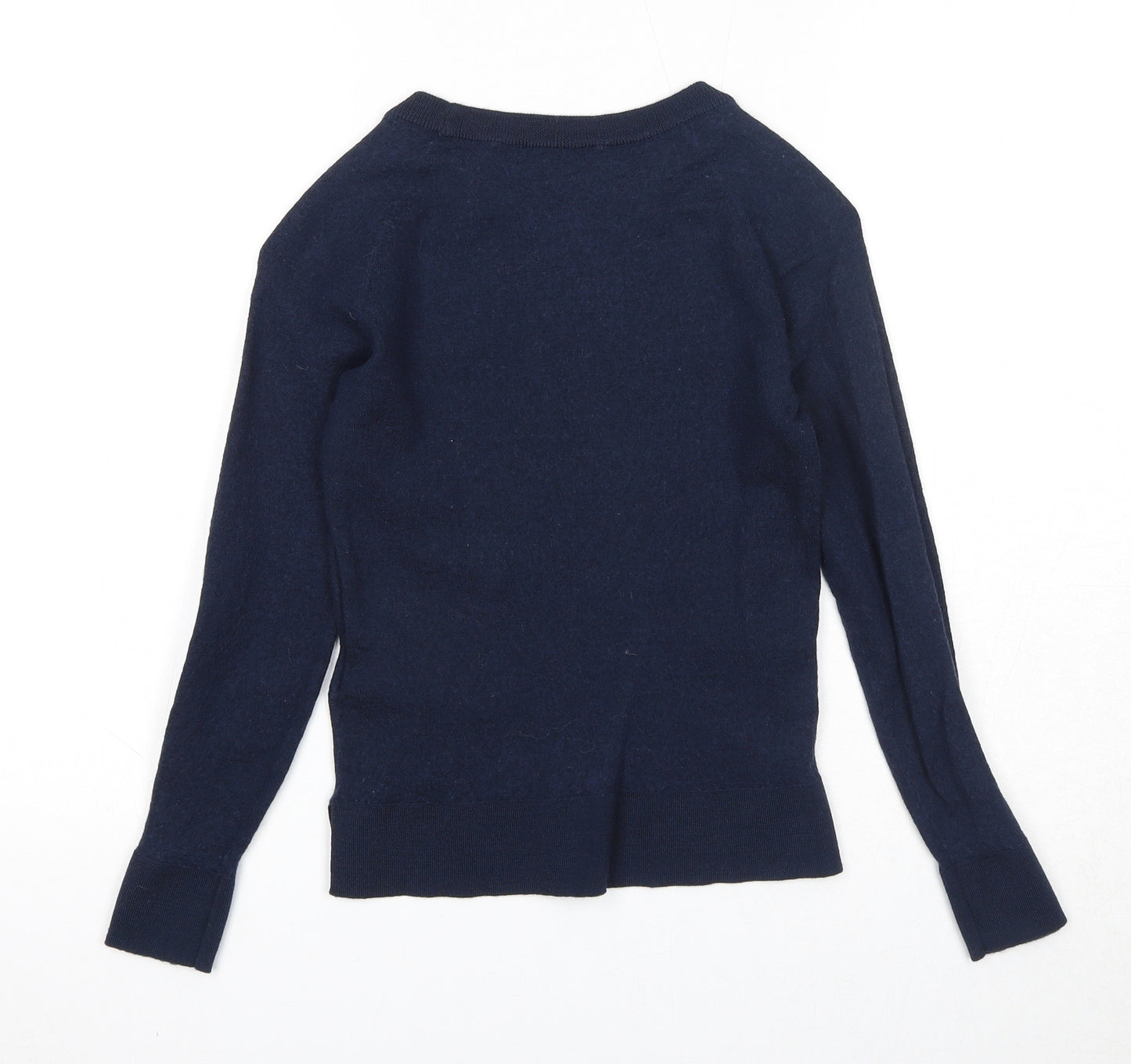 Selected Femme Womens Blue Round Neck Acrylic Pullover Jumper Size XS