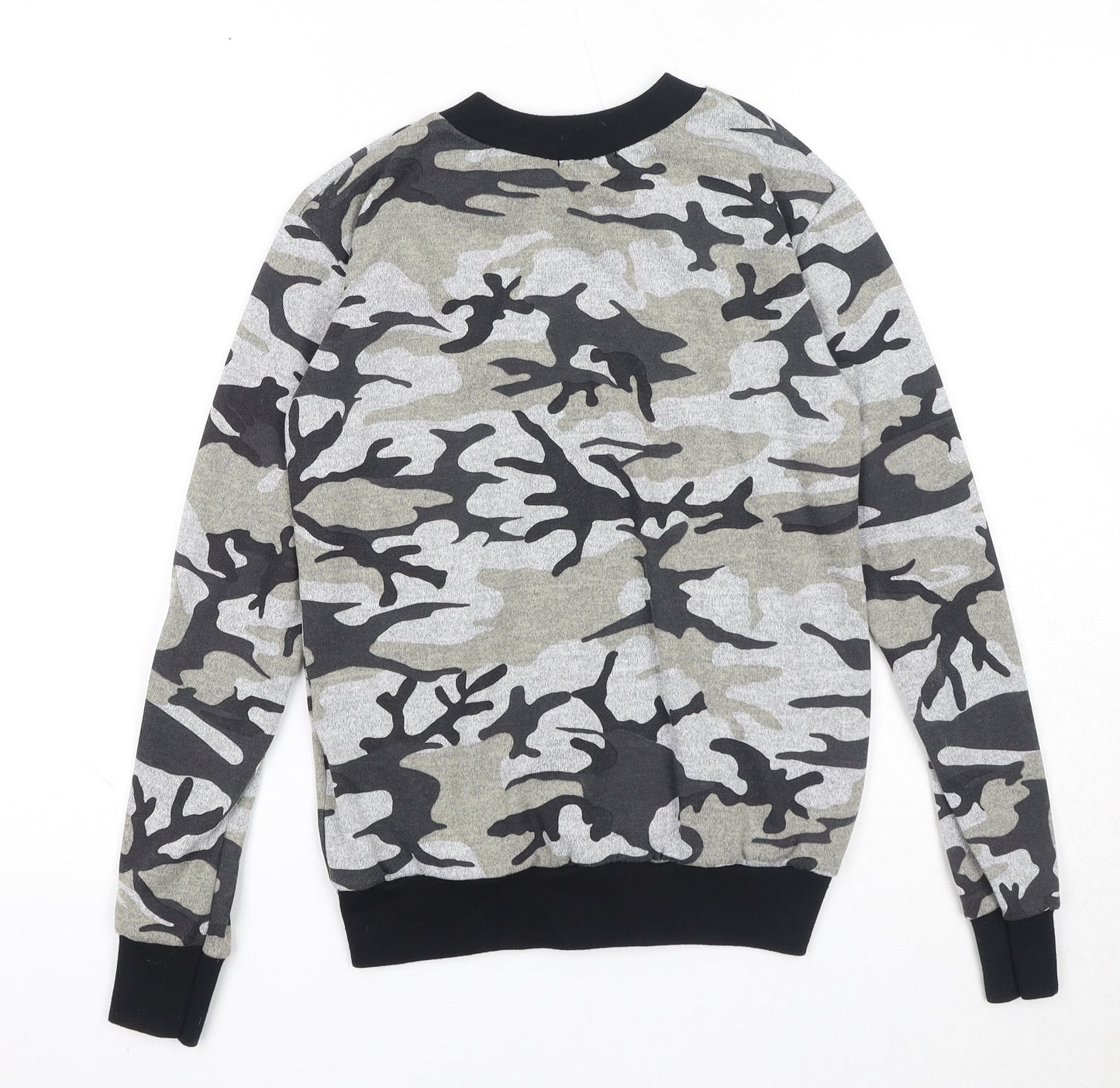 Minx Womens Multicoloured Camouflage Polyester Full Zip Sweatshirt Size S Zip
