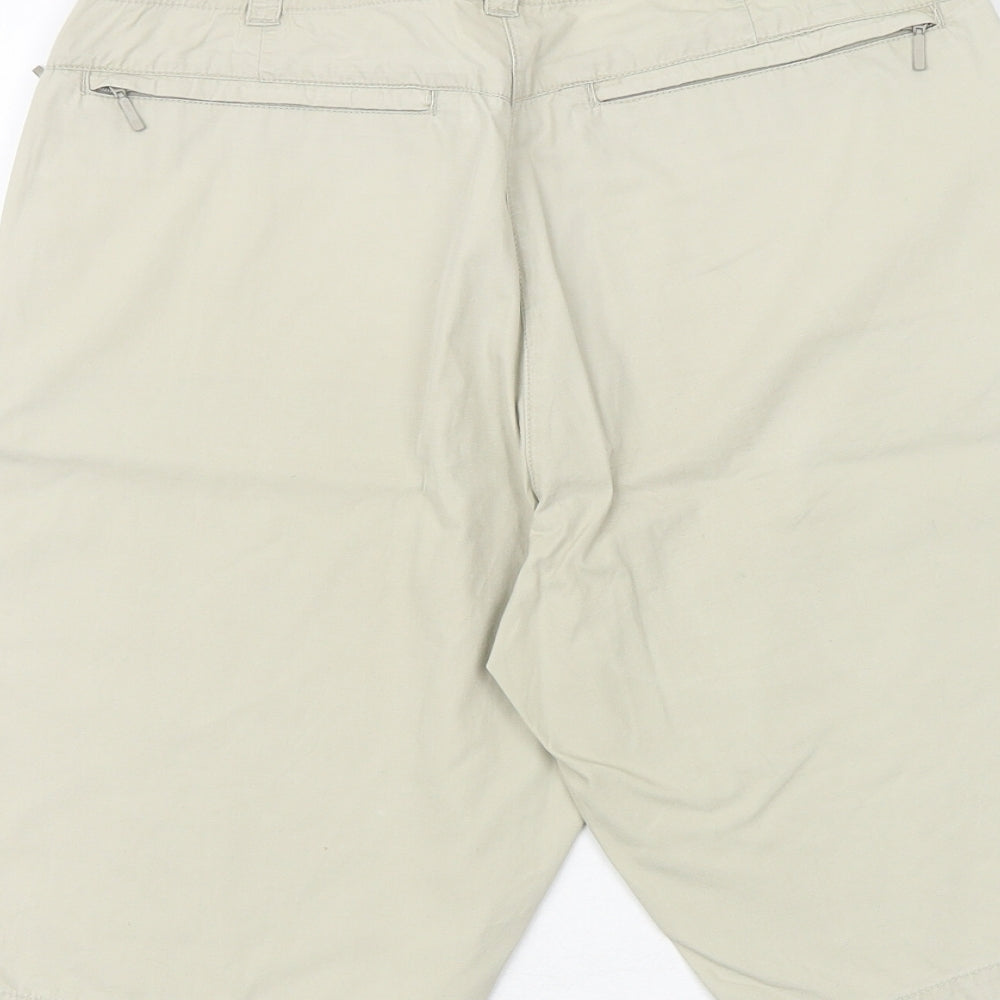 NEXT Womens Beige 100% Cotton Chino Shorts Size 10 Regular Zip