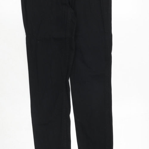 H&M Womens Black Cotton Skinny Jeans Size 10 Regular Zip