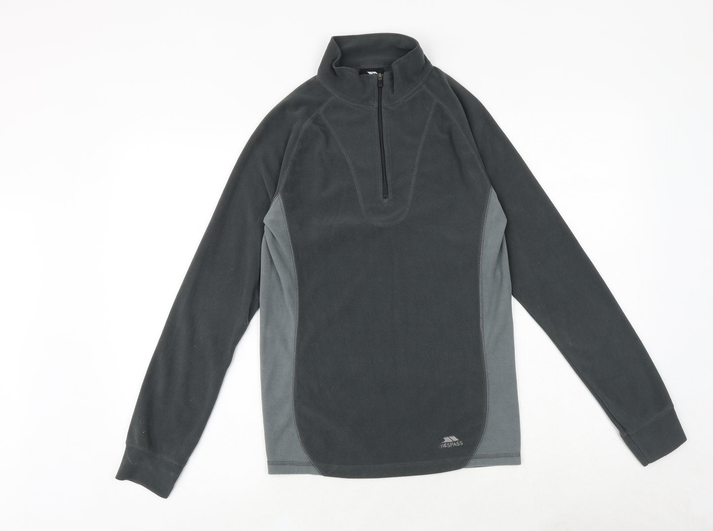Trespass Womens Grey Colourblock Polyester Pullover Sweatshirt Size S Zip
