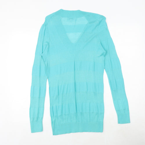 Gap Womens Blue V-Neck Cotton Pullover Jumper Size S