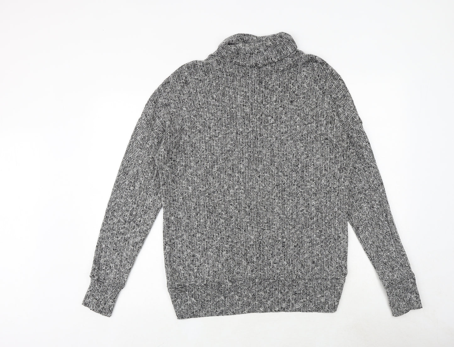 Topshop Womens Grey Roll Neck Polyester Pullover Jumper Size 10