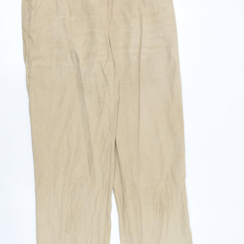 First Avenue Womens Beige Polyester Trousers Size 18 Regular Zip