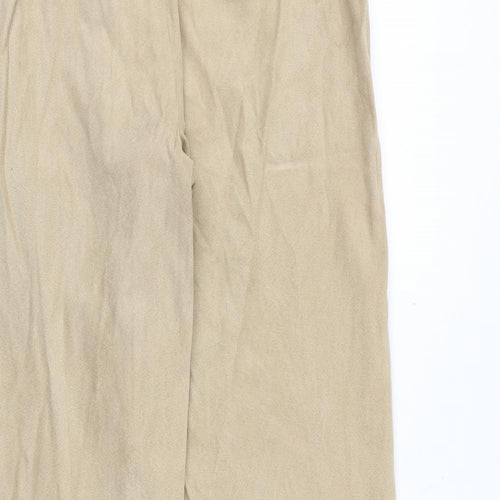 First Avenue Womens Beige Polyester Trousers Size 18 Regular Zip