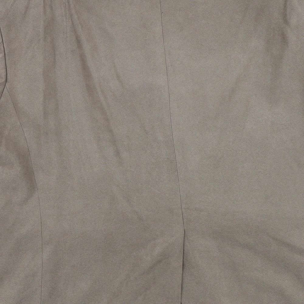 Marks and Spencer Mens Brown Geometric Polyester Jacket Suit Jacket Size 44 Regular