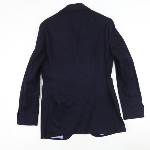 lazio Mens Blue Polyester Jacket Suit Jacket Size 36 Regular
