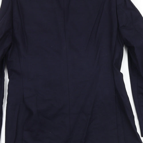 lazio Mens Blue Polyester Jacket Suit Jacket Size 36 Regular