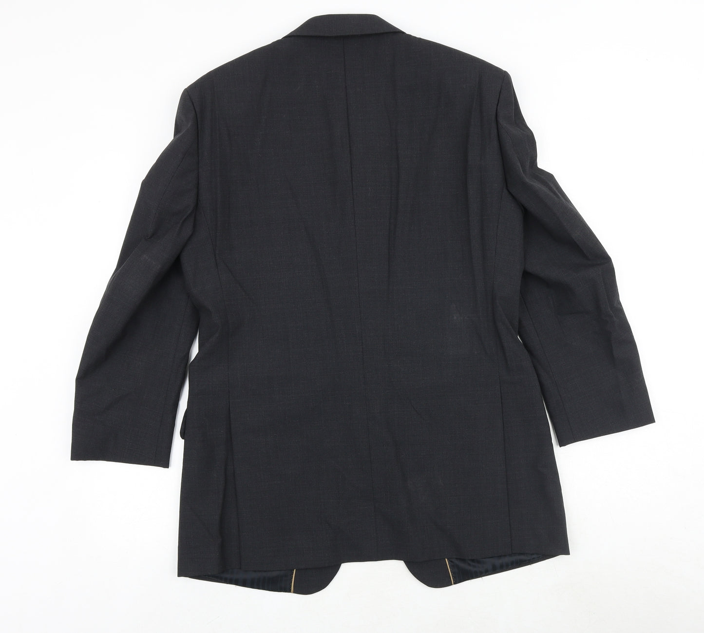 Fellini Mens Grey Polyester Jacket Suit Jacket Size 38 Regular