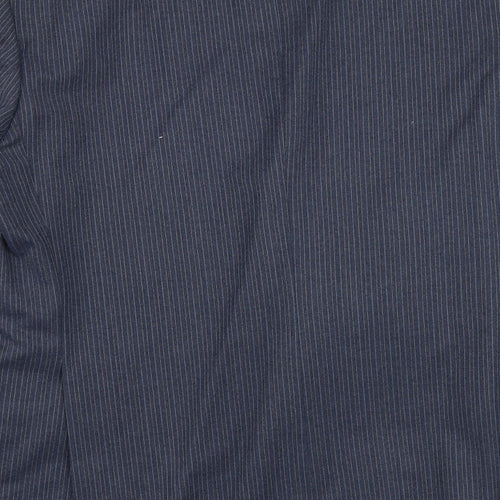 Holden Mens Blue Striped Polyester Jacket Suit Jacket Size 42 Regular