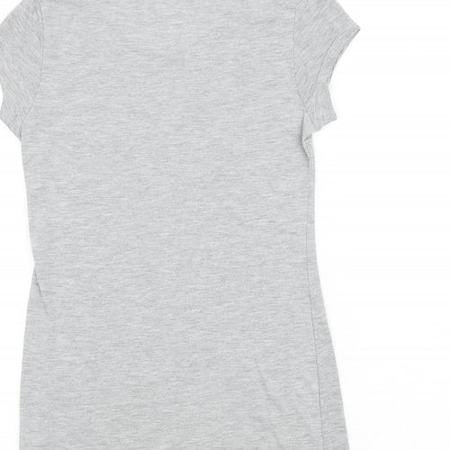 Debenhams Girls Grey Polyester Basic T-Shirt Size 12 Years Round Neck Pullover - Big Hair is Back