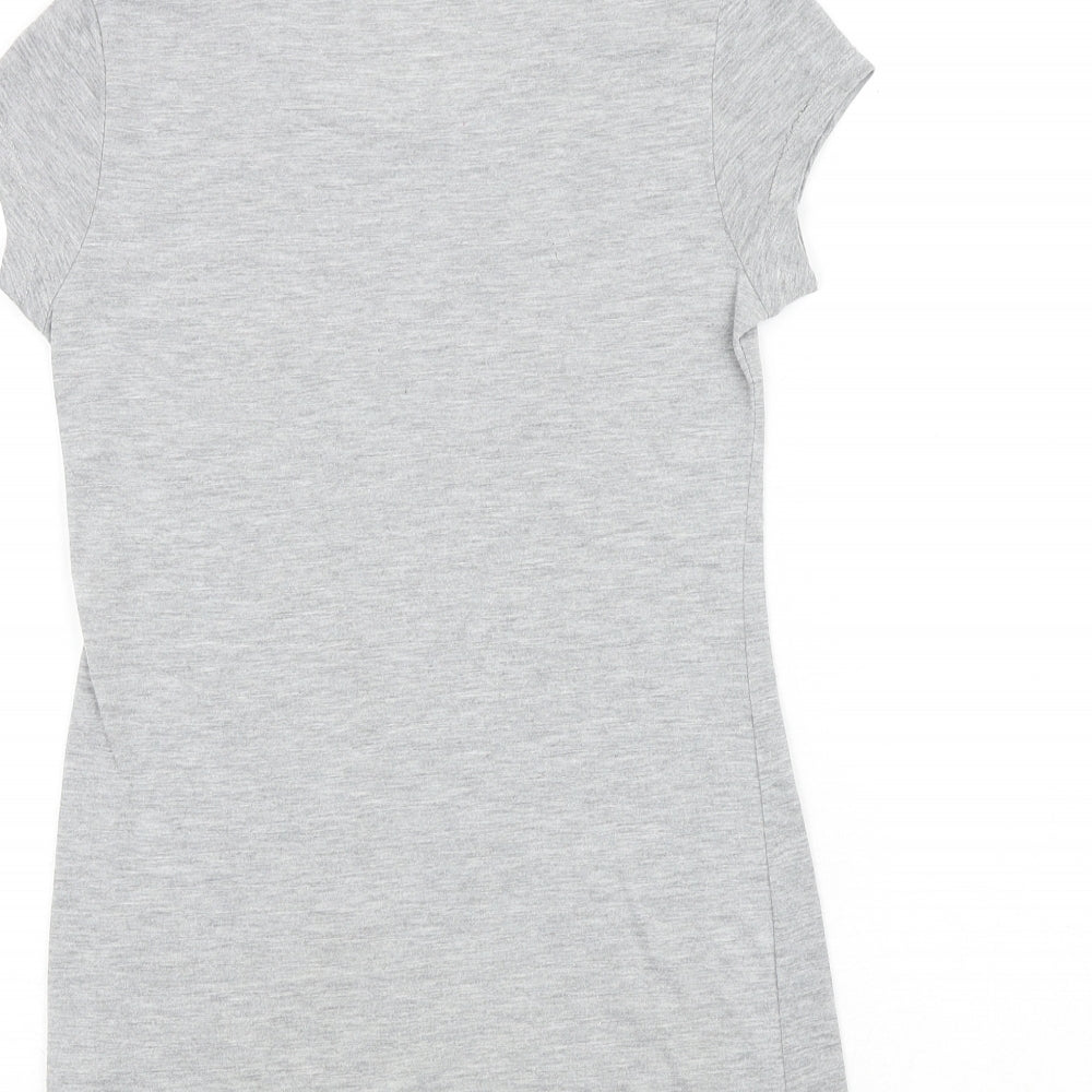 Debenhams Girls Grey Polyester Basic T-Shirt Size 12 Years Round Neck Pullover - Big Hair is Back