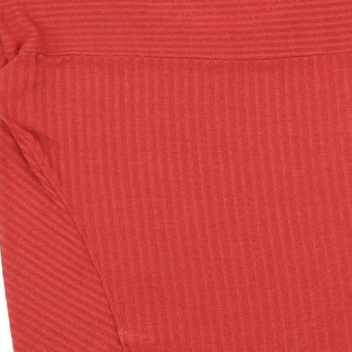 NEXT Womens Red Polyester Basic Blouse Size 12 Round Neck