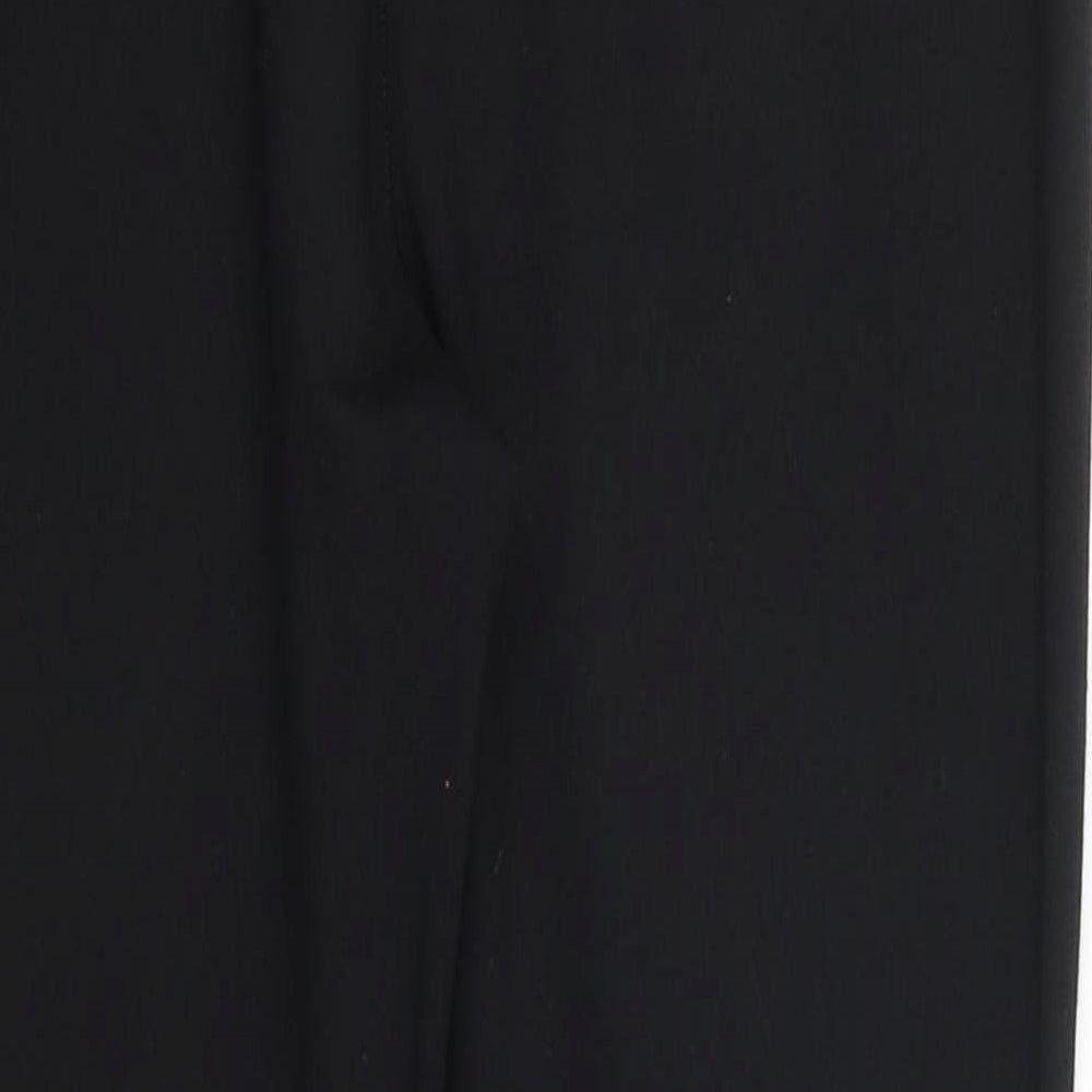 Dorothy Perkins Womens Black Viscose Capri Trousers Size 14 Regular Zip
