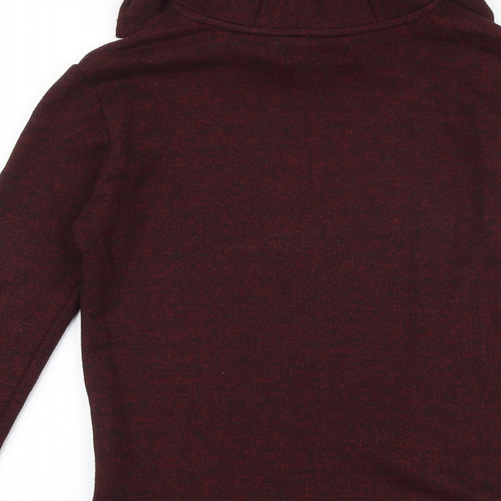 River Island Boys Red Cotton Pullover Hoodie Size 11-12 Years Pullover