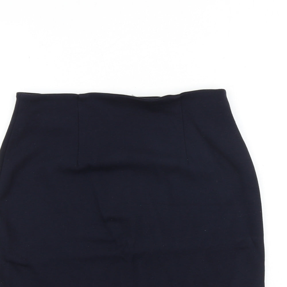 Marks and Spencer Womens Blue Viscose A-Line Skirt Size 12