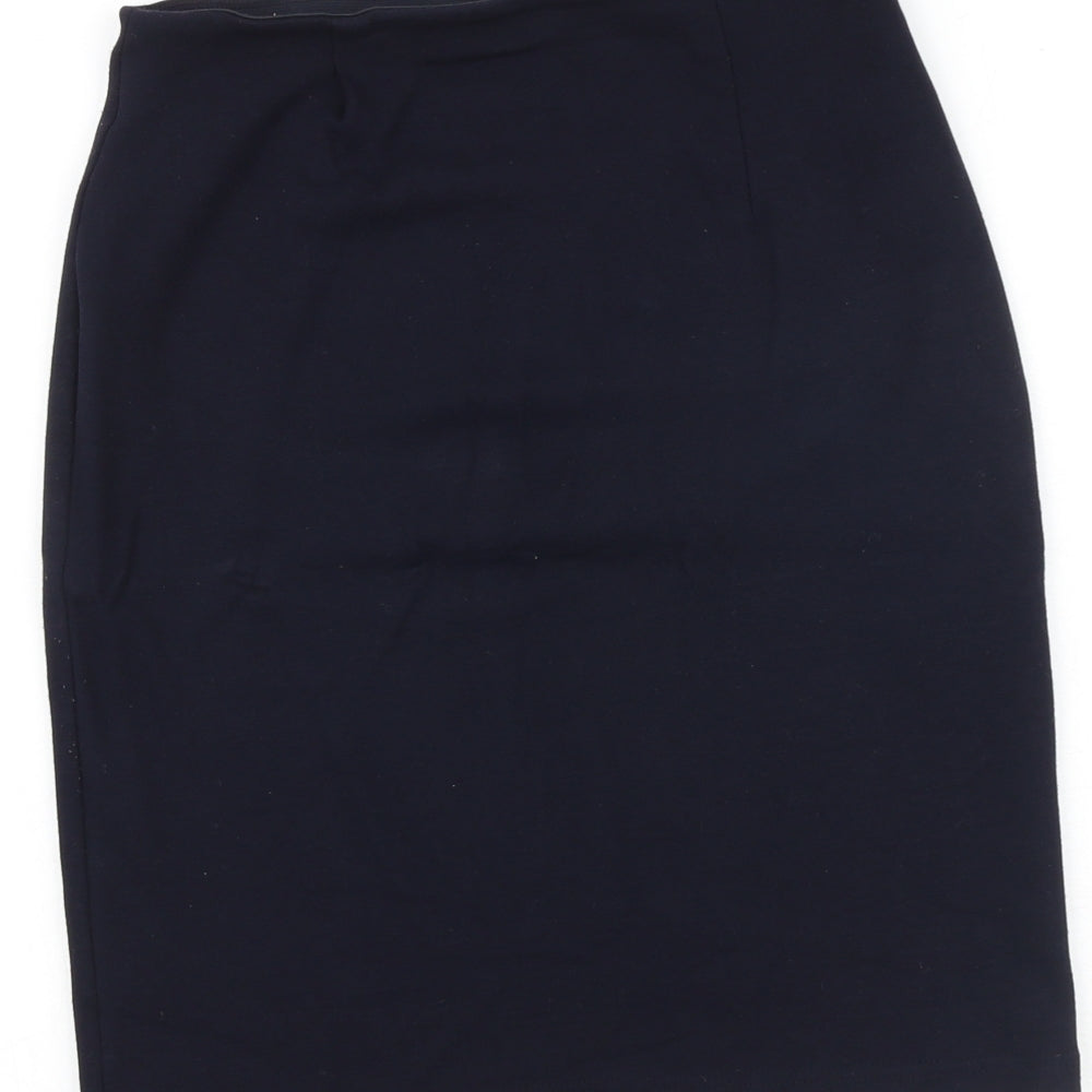 Marks and Spencer Womens Blue Viscose A-Line Skirt Size 12