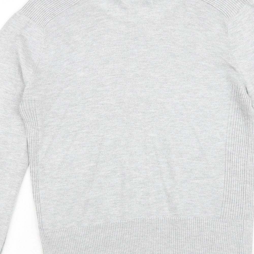 NEXT Womens Grey Round Neck Polyester Pullover Jumper Size 10