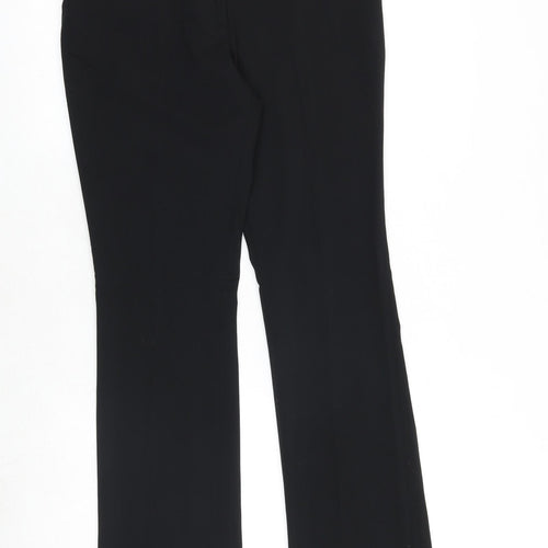 H&M Womens Black Polyester Dress Pants Trousers Size 10 Regular Zip