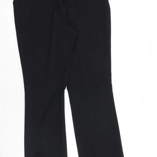 H&M Womens Black Polyester Dress Pants Trousers Size 10 Regular Zip