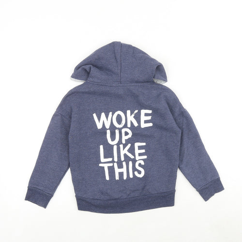 Outfit Boys Blue Cotton Pullover Hoodie Size 6 Years Pullover - Woke Up Like This