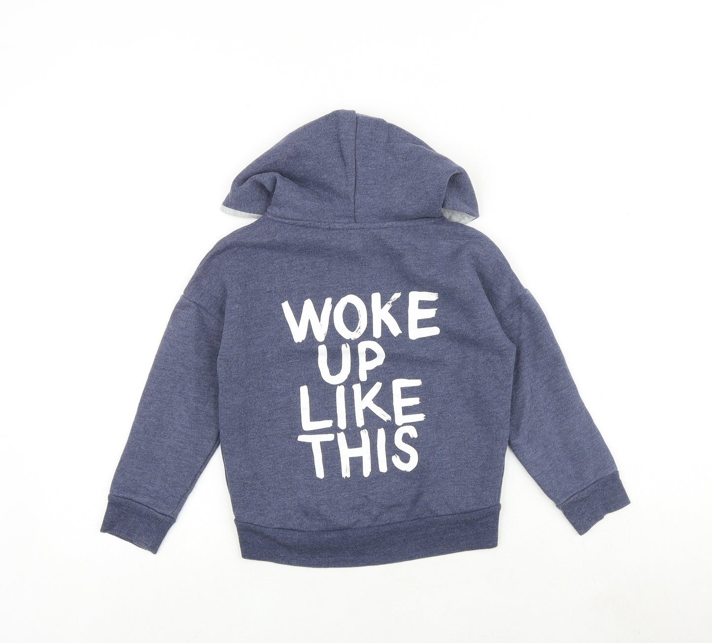 Outfit Boys Blue Cotton Pullover Hoodie Size 6 Years Pullover - Woke Up Like This