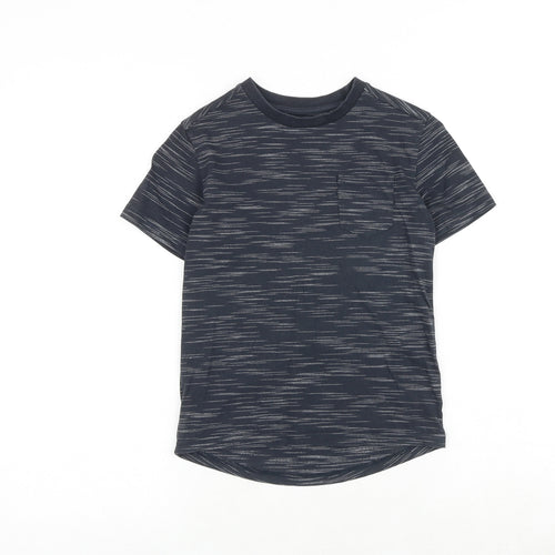NEXT Boys Grey Geometric Cotton Pullover T-Shirt Size 6 Years Crew Neck Pullover