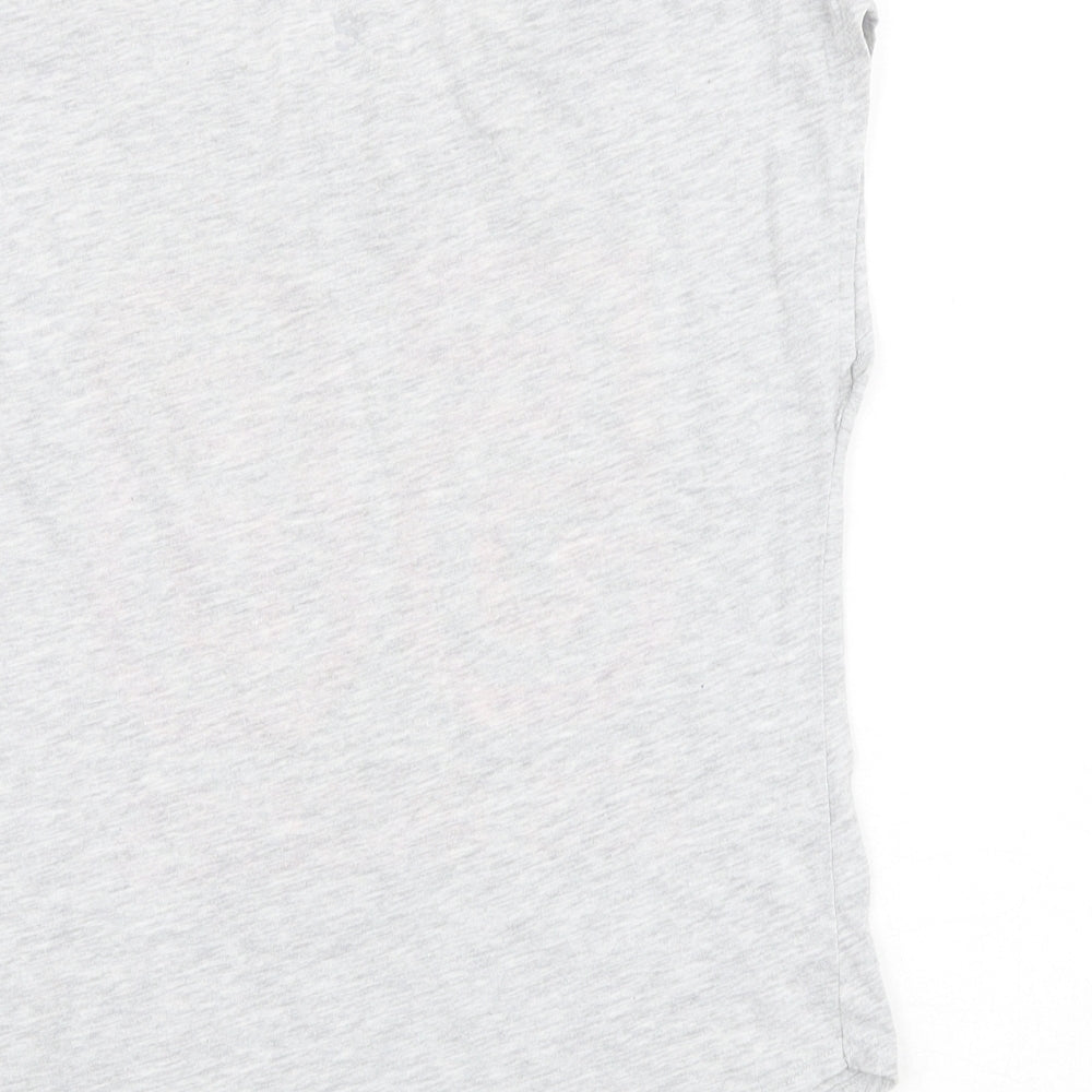 H&M Girls Grey Cotton Basic T-Shirt Size 11-12 Years Round Neck Pullover - 58 Los Angeles