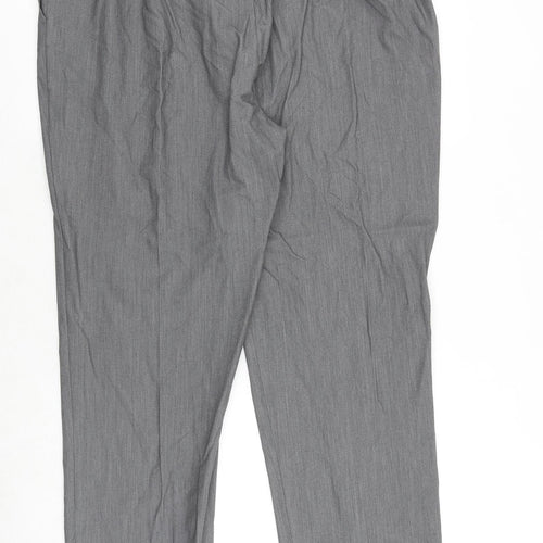 Alexara Womens Grey Polyester Trousers Size 20 Regular Zip