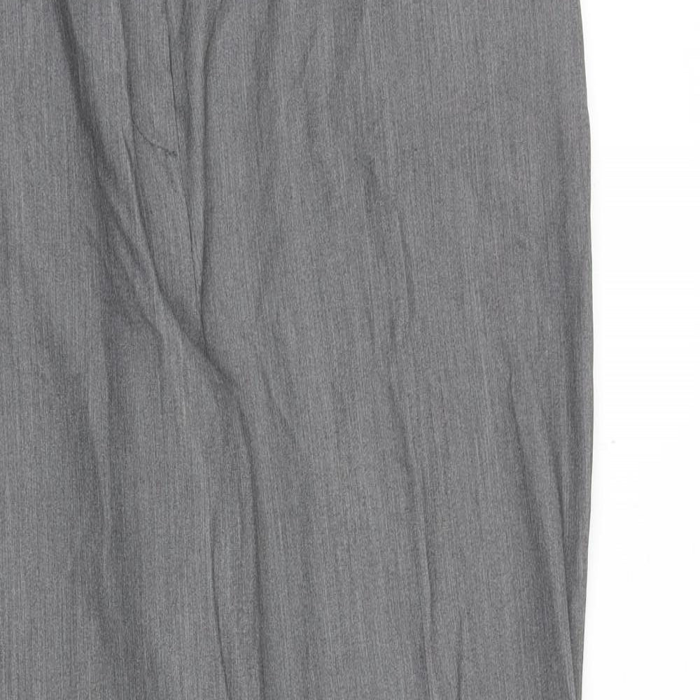 Alexara Womens Grey Polyester Trousers Size 20 Regular Zip