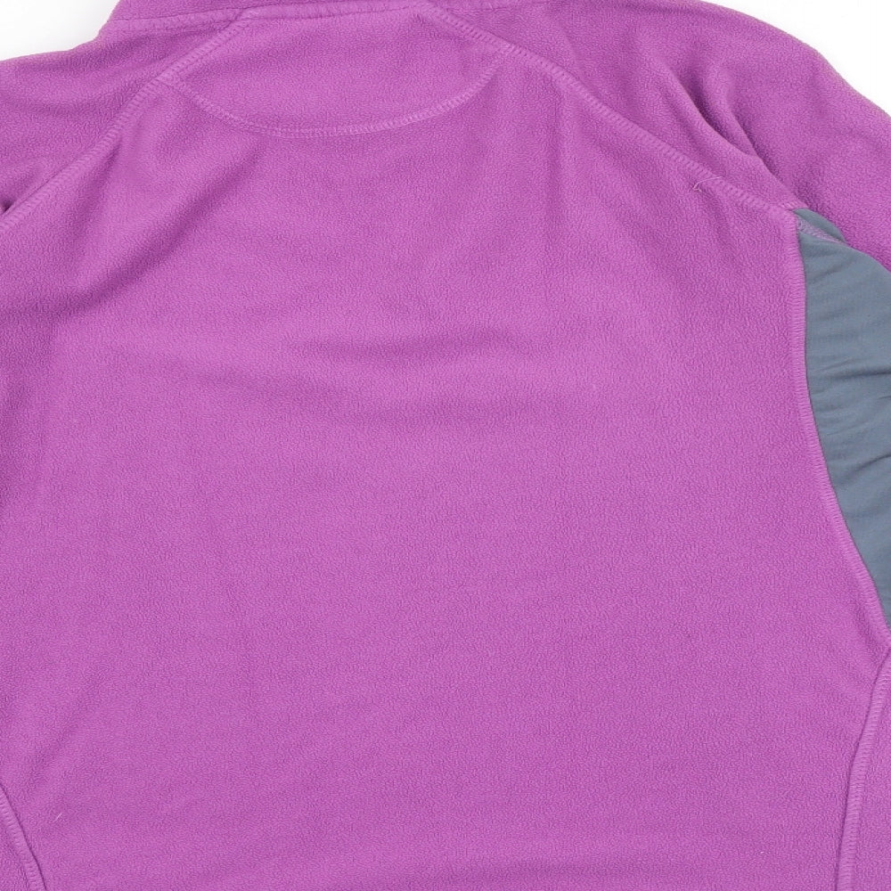 Technicals Womens Purple Colourblock Polyester Pullover Sweatshirt Size 10 Zip