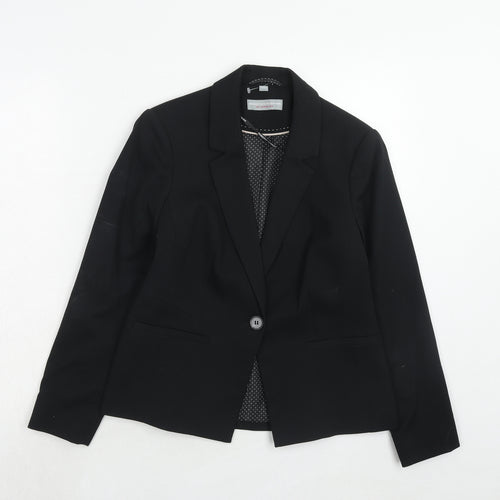 Dorothy Perkins Womens Black Polyester Jacket Suit Jacket Size 8