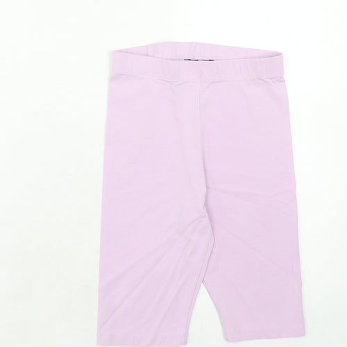 I SAW IT FIRST Womens Purple Cotton Compression Shorts Size 6 Regular Pull On