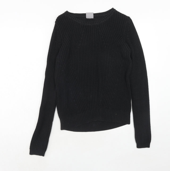 Vera Moda Womens Black Round Neck Acrylic Pullover Jumper Size S