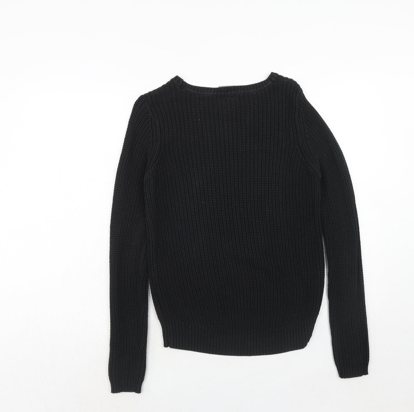 Vera Moda Womens Black Round Neck Acrylic Pullover Jumper Size S