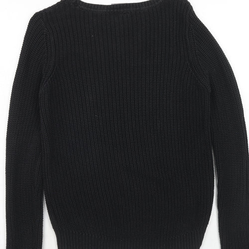 Vera Moda Womens Black Round Neck Acrylic Pullover Jumper Size S