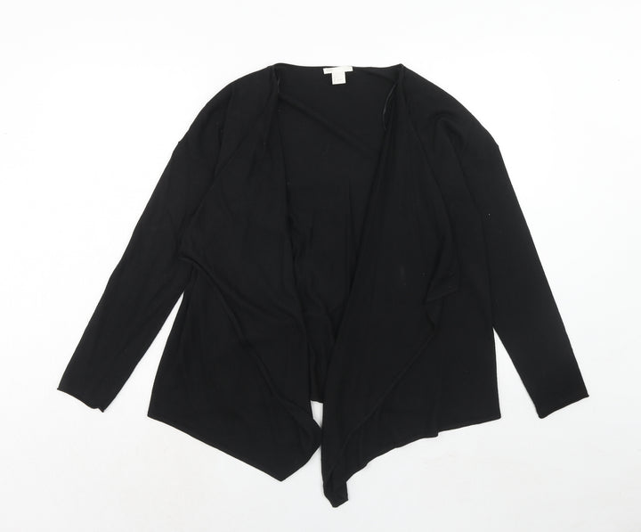 H&M Womens Black V-Neck Polyester Cardigan Jumper Size S