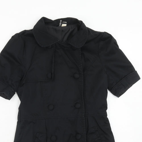 H&M Womens Black Jacket Size 6 Button