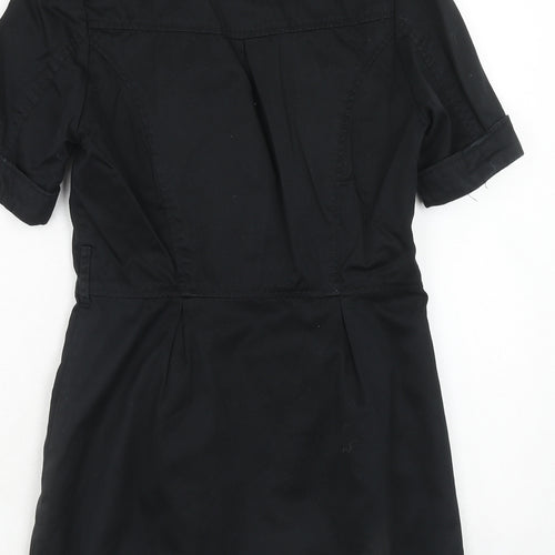 H&M Womens Black Jacket Size 6 Button