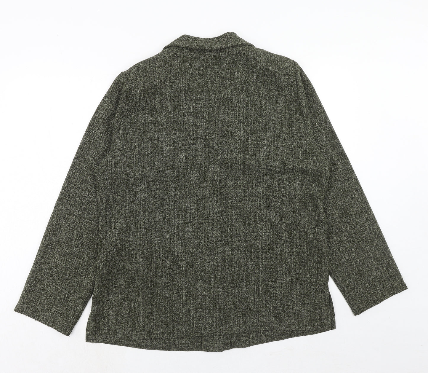 EWM Womens Green Polyester Jacket Blazer Size 18