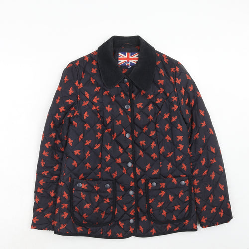 NEXT Womens Black Geometric Jacket Size 10 Button