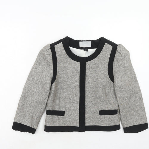 H&M Womens Grey Jacket Size 6 Button