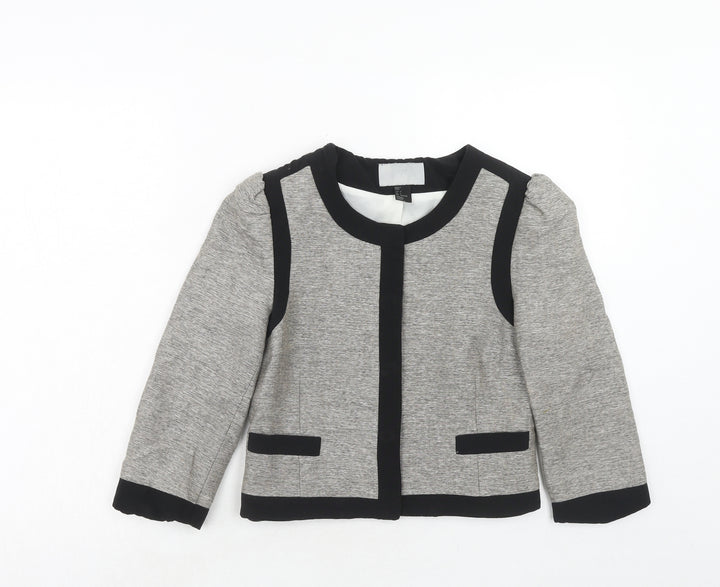 H&M Womens Grey Jacket Size 6 Button