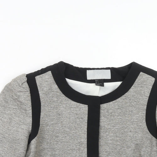 H&M Womens Grey Jacket Size 6 Button