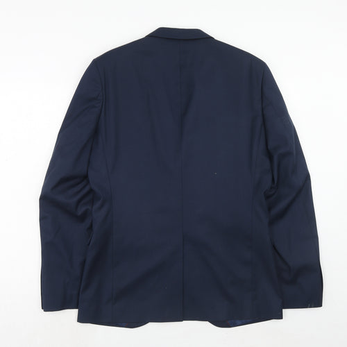 NEXT Mens Blue Polyester Jacket Suit Jacket Size 40 Regular