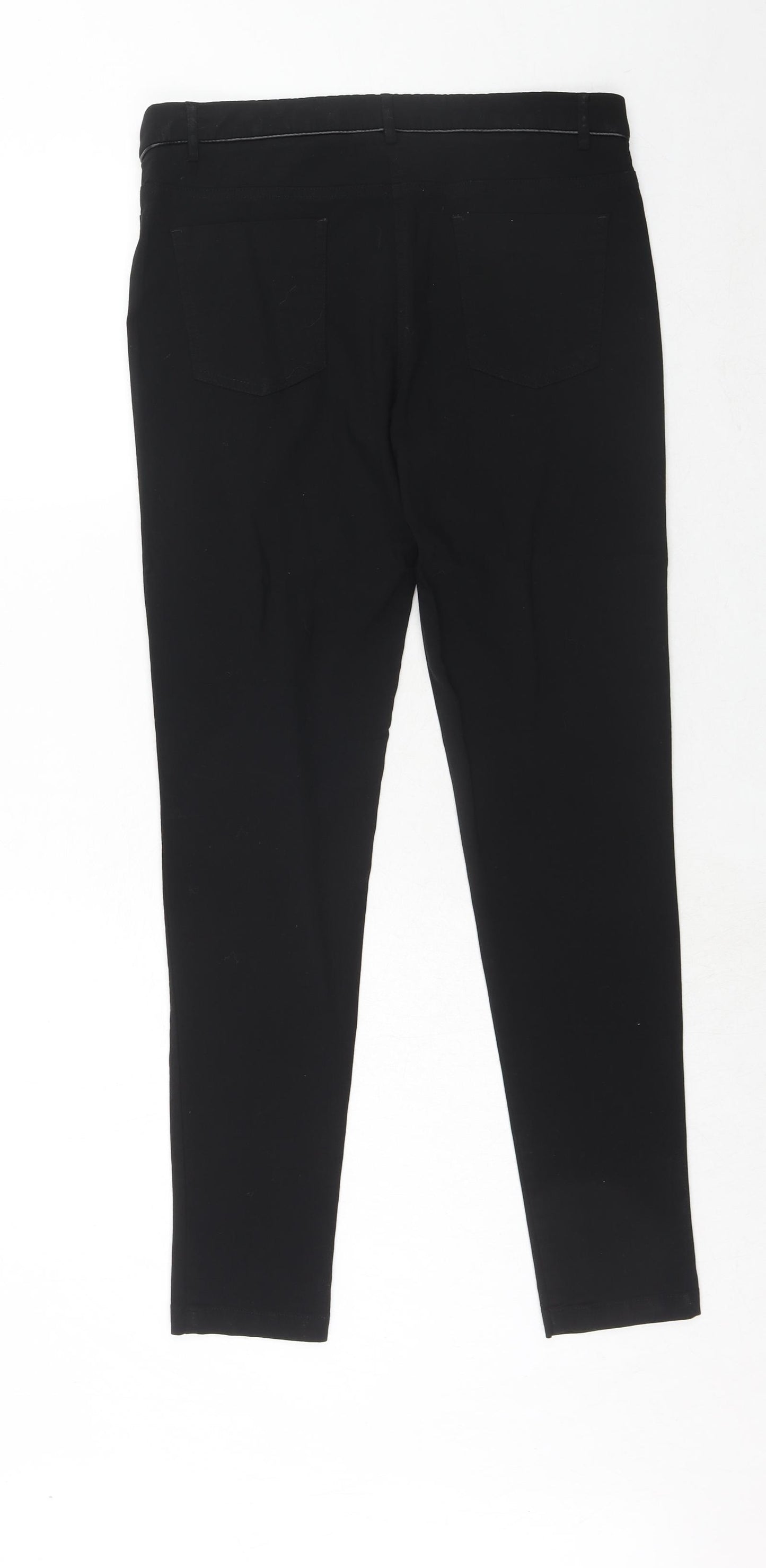 Roman Womens Black Polyamide Trousers Size 14 Regular Zip