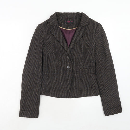 New Look Womens Brown Polyester Jacket Blazer Size 8
