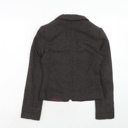 New Look Womens Brown Polyester Jacket Blazer Size 8