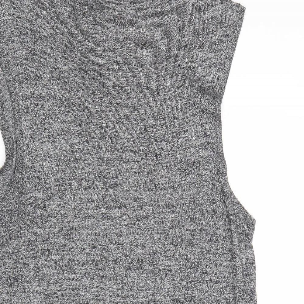 Dorothy Perkins Womens Grey Round Neck Viscose Pullover Jumper Size 14